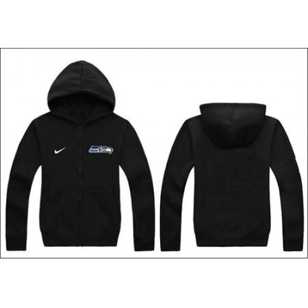 Seattle Seahawks Authentic Logo Hoodie Black