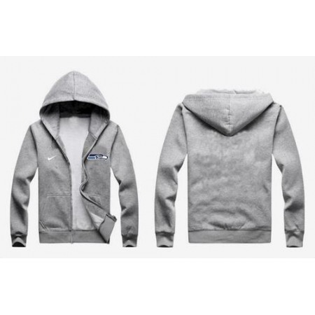 Seattle Seahawks Authentic Logo Hoodie Grey