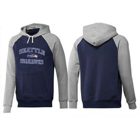 Seattle Seahawks Heart & Soul Pullover Hoodie Dark Blue & Grey