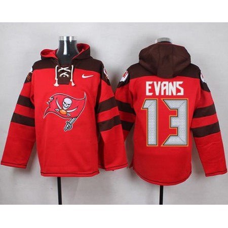 Buccaneers #13 Mike Evans Red Player Pullover NFL Hoodie