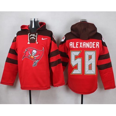 Buccaneers #58 Kwon Alexander Red Player Pullover NFL Hoodie