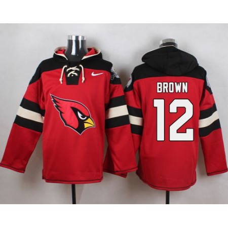 Cardinals #12 John Brown Red Player Pullover NFL Hoodie