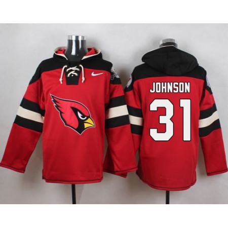 Cardinals #31 David Johnson Red Player Pullover NFL Hoodie