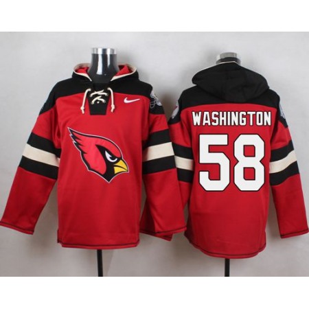 Cardinals #58 Daryl Washington Red Player Pullover NFL Hoodie