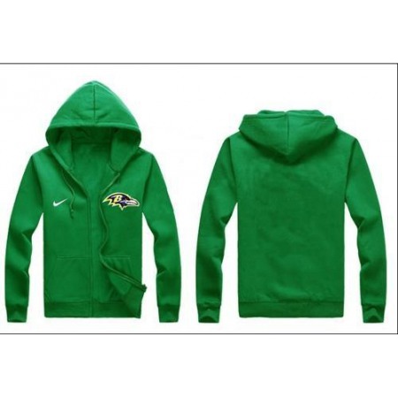 Baltimore Ravens Authentic Logo Hoodie Green