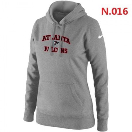 Women's Atlanta Falcons Heart & Soul Pullover Hoodie Grey