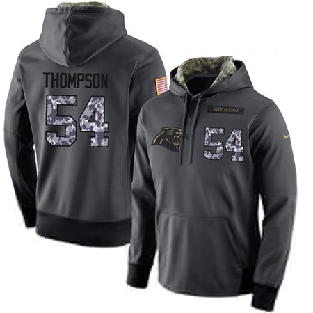 NFL Men's Carolina Panthers #54 Shaq Thompson Stitched Black Anthracite Salute to Service Player Performance Hoodie