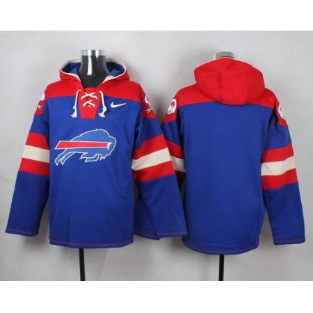 Bills Blank Royal Blue Player Pullover NFL Hoodie