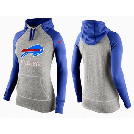 Women's Buffalo Bills Performance Hoodie Grey & Blue_1