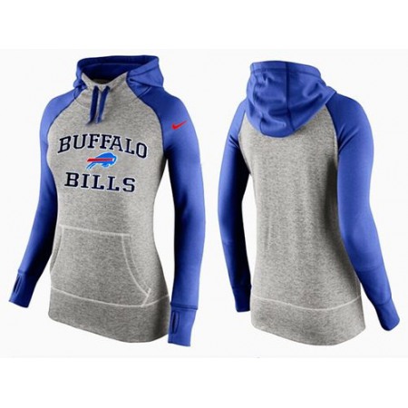 Women's Buffalo Bills Performance Hoodie Grey & Blue_2