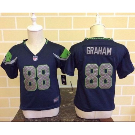 Toddler Seahawks #88 Jimmy Graham Steel Blue Team Color Stitched NFL Elite Jersey