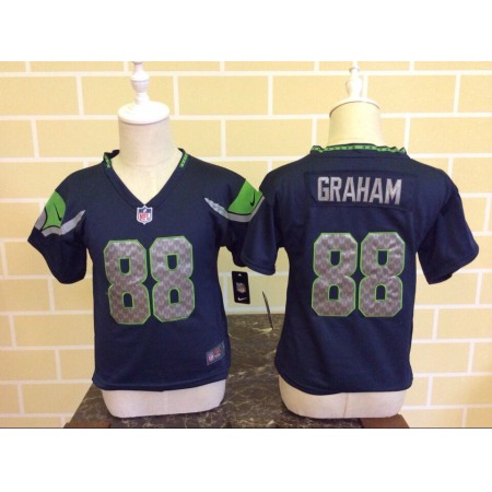 Toddler Seattle Seahawks #88 Jimmy Graham Navy Blue Stitched NFL Jersey