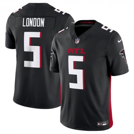 Men's Atlanta Falcons #5 Drake London Black 2023 F.U.S.E. Vapor Untouchable Limited Stitched Football Jersey