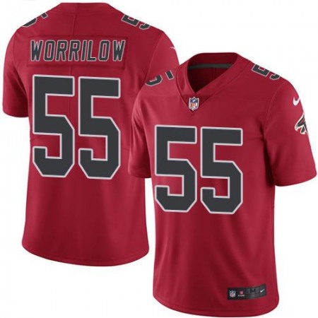 Falcons #55 Paul Worrilow Red Men's Stitched NFL Limited Rush Jersey