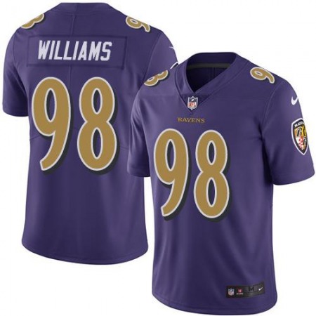 Ravens #98 Brandon Williams Purple Men's Stitched NFL Limited Rush Jersey