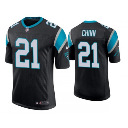 Men's Carolina Panthers #21 Jeremy Chinn Black Stitched Jersey