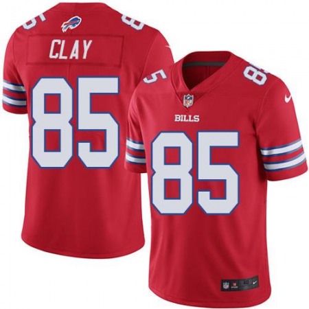 Bills #85 Charles Clay Red Men's Stitched NFL Elite Rush Jersey