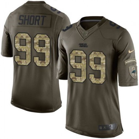Panthers #99 Kawann Short Green Men's Stitched NFL Limited Salute to Service Jersey