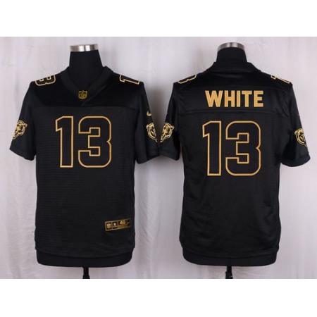 Bears #13 Kevin White Black Men's Stitched NFL Elite Pro Line Gold Collection Jersey