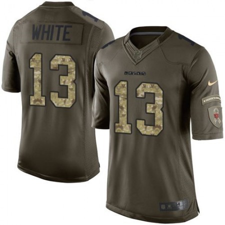 Bears #13 Kevin White Green Men's Stitched NFL Limited Salute to Service Jersey