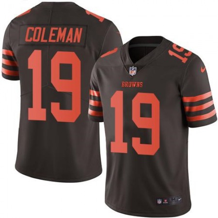 Browns #19 Corey Coleman Brown Men's Stitched NFL Limited Rush Jersey