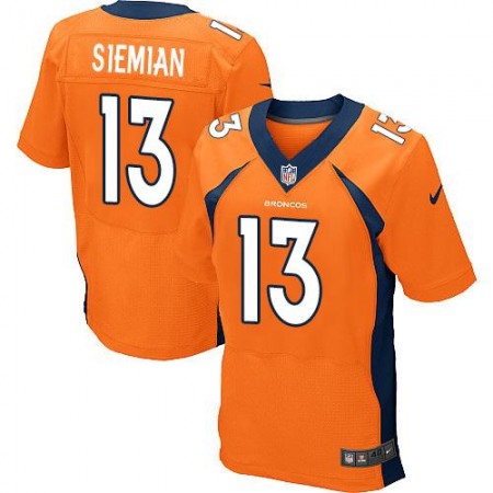 Broncos #13 Trevor Siemian Orange Team Color Men's Stitched NFL New Elite Jersey