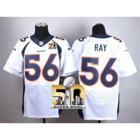Broncos #56 Shane Ray White Super Bowl 50 Men's Stitched NFL New Elite Jersey