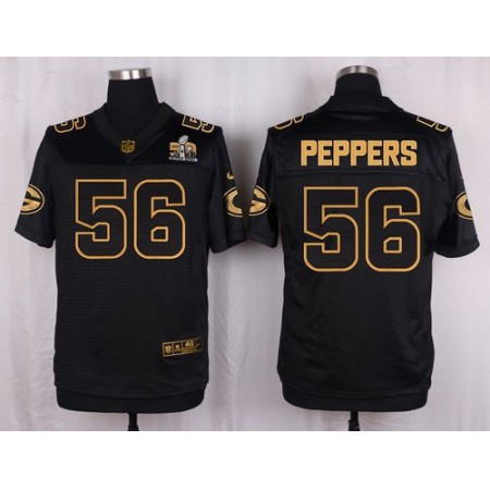 Packers #56 Julius Peppers Black Men's Stitched NFL Elite Pro Line Gold Collection Jersey