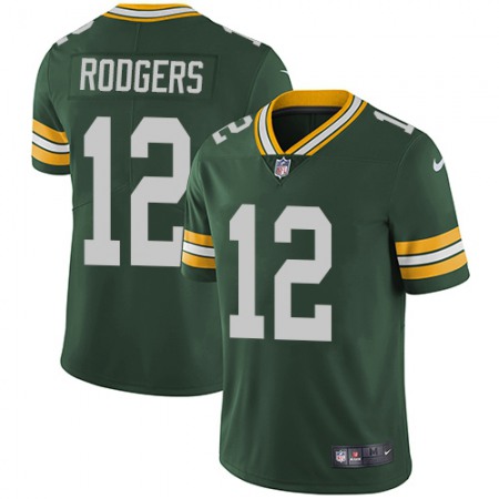 Men's Green Bay Packers #12 Aaron Rodgers Green Team Color Stitched NFL Vapor Untouchable Limited Jersey