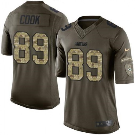 Packers #89 Jared Cook Green Men's Stitched NFL Limited Salute To Service Jersey
