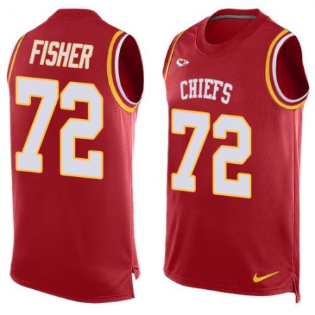 Chiefs #72 Eric Fisher Red Team Color Men's Stitched NFL Limited Tank Top Jersey