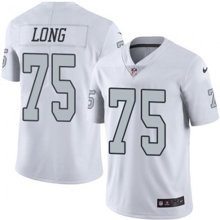 Raiders #75 Howie Long White Men's Stitched NFL Limited Rush Jersey