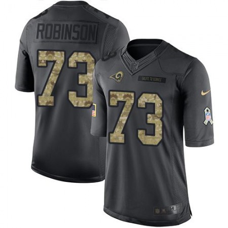 Rams #73 Greg Robinson Black Men's Stitched NFL Limited 2016 Salute to Service Jersey