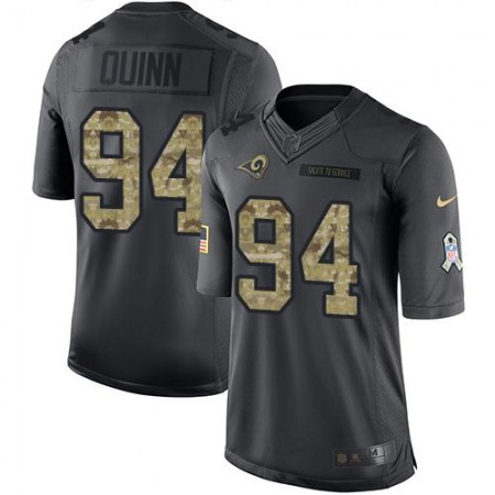 Rams #94 Robert Quinn Black Men's Stitched NFL Limited 2016 Salute to Service Jersey