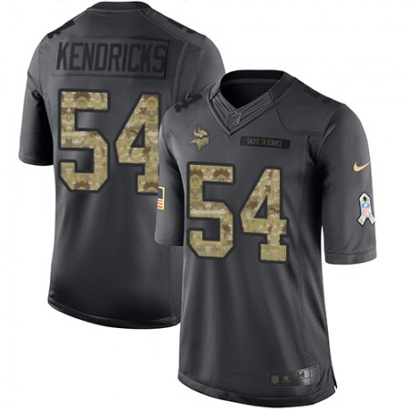 Vikings #54 Eric Kendricks Black Men's Stitched NFL Limited 2016 Salute To Service Jersey