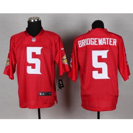 Vikings #5 Teddy Bridgewater Red Men's Stitched NFL Elite QB Practice Jersey