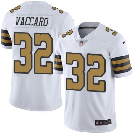 Saints #32 Kenny Vaccaro White Men's Stitched NFL Limited Rush Jersey