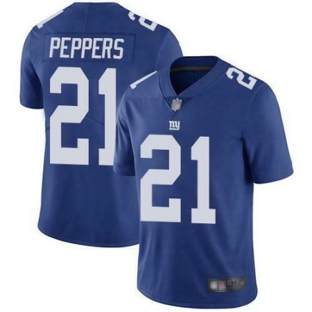 Men's New York Giants #21 Jabrill Peppers Blue Vapor Untouchable Limited Stitched NFL Jersey