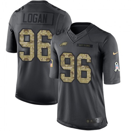 Eagles #96 Bennie Logan Black Men's Stitched NFL Limited 2016 Salute To Service Jersey