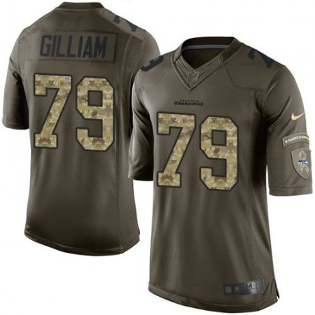 Seahawks #79 Garry Gilliam Green Men's Stitched NFL Limited Salute to Service Jersey