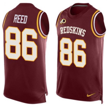 Redskins #86 Jordan Reed Burgundy Red Team Color Men's Stitched NFL Limited Tank Top Jersey