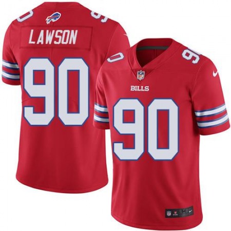Bills #90 Shaq Lawson Red Youth Stitched NFL Limited Rush Jersey