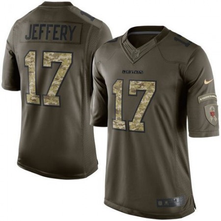 Bears #17 Alshon Jeffery Green Youth Stitched NFL Limited Salute to Service Jersey