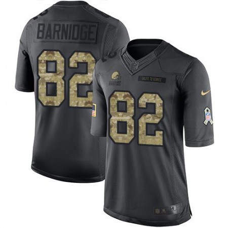 Browns #82 Gary Barnidge Black Youth Stitched NFL Limited 2016 Salute to Service Jersey