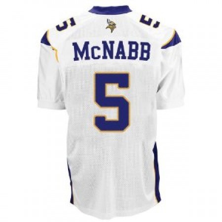 Vikings #5 Donovan Mcnabb White Stitched Youth NFL Jersey