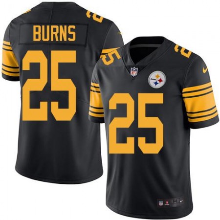 Steelers #25 Artie Burns Black Youth Stitched NFL Limited Rush Jersey