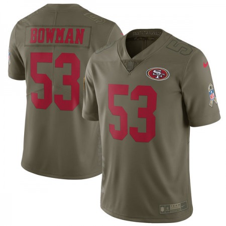 Youth San Francisco 49ers #53 NaVorro Bowman Olive Salute To Service Limited Stitched NFL Jersey