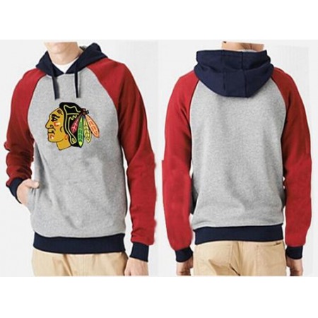 Chicago Blackhawks Pullover Hoodie Grey & Red