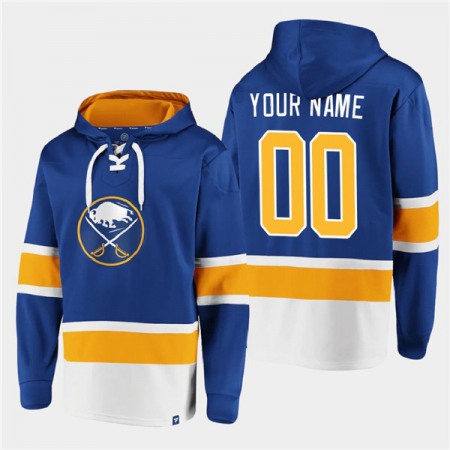 Men's Buffalo Sabres Active Player Custom Royal Ageless Must-Have Lace-Up Pullover Hoodie