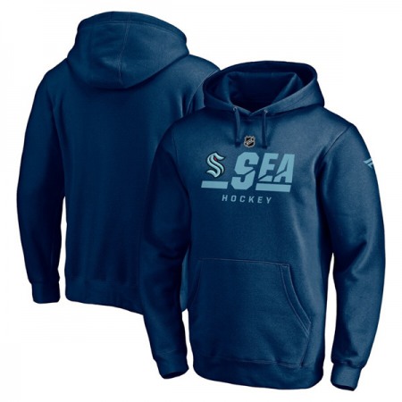 Men's Seattle Kraken Navy Secondary Logo Pullover Hoodie